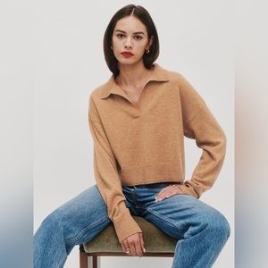 Reformation cashmere polo sweater